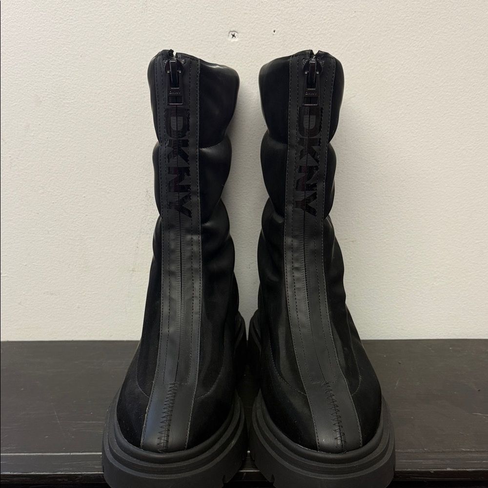 DKNY Black Zipper Boots